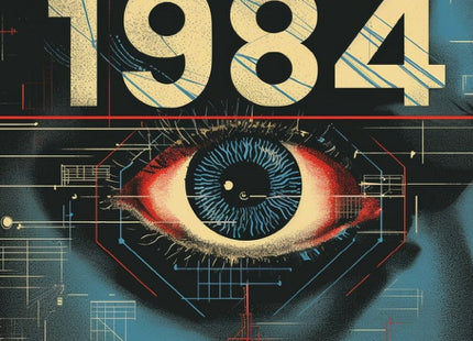 Предна корица на книгата 1984 - твърда корица на Джордж Оруел