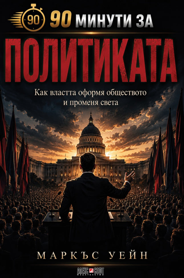 Предна корица на книгата 90 минути за Политиката на Маркъс Уейн