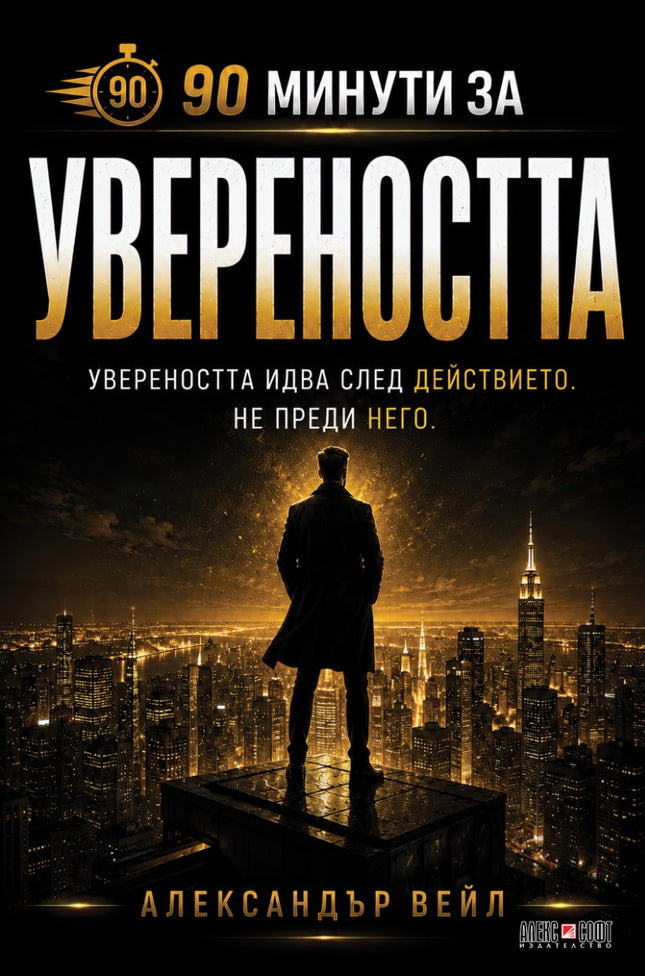 Предна корица на книгата 90 минути за Увереността на Александър Вейл