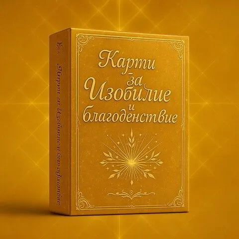 Предна корица на книгата Карти за изобилие и благоденствие на Олга Михова