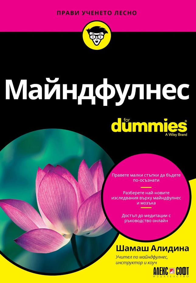 Предна корица на книгата Майндфулнес For Dummies на Шамаш Алидина