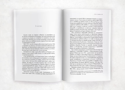Вътрешна страница от книгата - стр. 114-115, глава В капан, за еврейските бежанци в Нидерландия