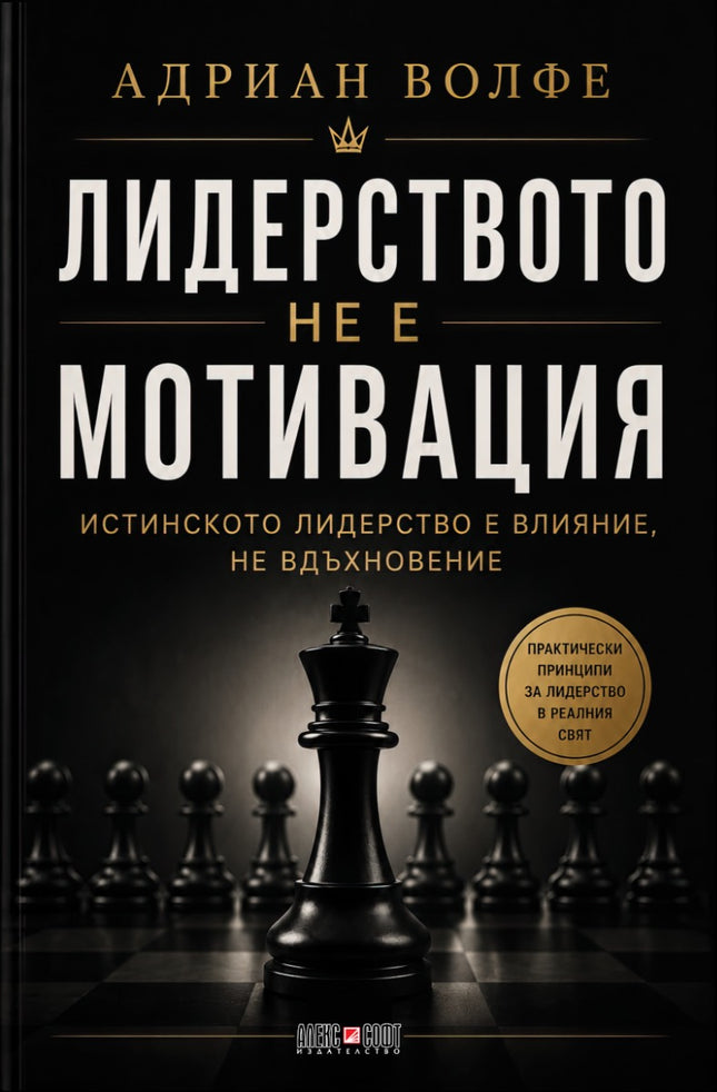 Предна корица на книгата Лидерството не е мотивация на Адриан Волфе