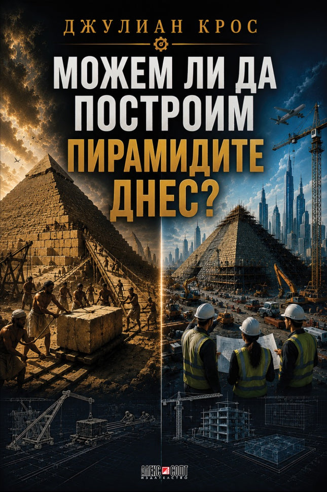 Предна корица на книгата Можем ли да построим пирамидите днес на Джулиан Крос
