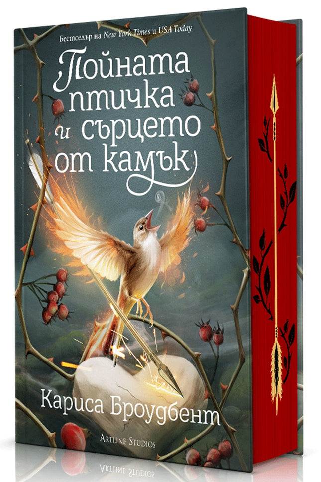 Предна корица на книгата Пойната птичка и сърцето от камък - Короните на Наяксия - Книга 3 - твърда корица на Кариса Броудбент