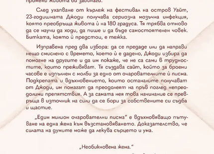 Корица на книгата 'Един милион очарователни писма' от Джоди Ан Бикли, Кейт Баркър