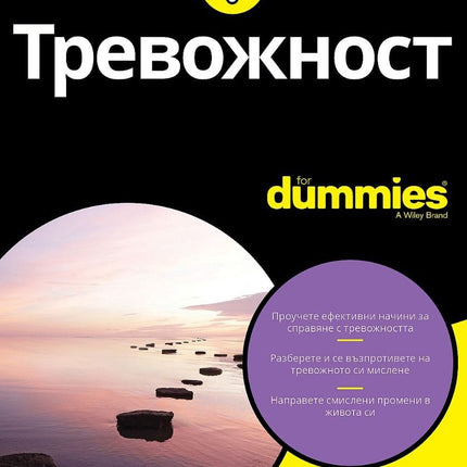 Предна корица на книгата Тревожност For Dummies на Лора Л. Смит, Чарлз Х. Елиът