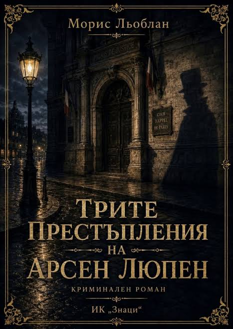 Предна корица на книгата Трите престъпления на Арсен Люпен на Морис Льоблан